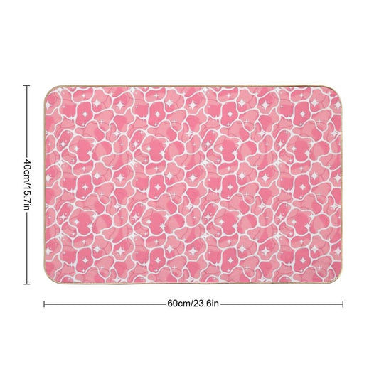 Pink Sparkly Anime Water  Odorless Bath Mat
