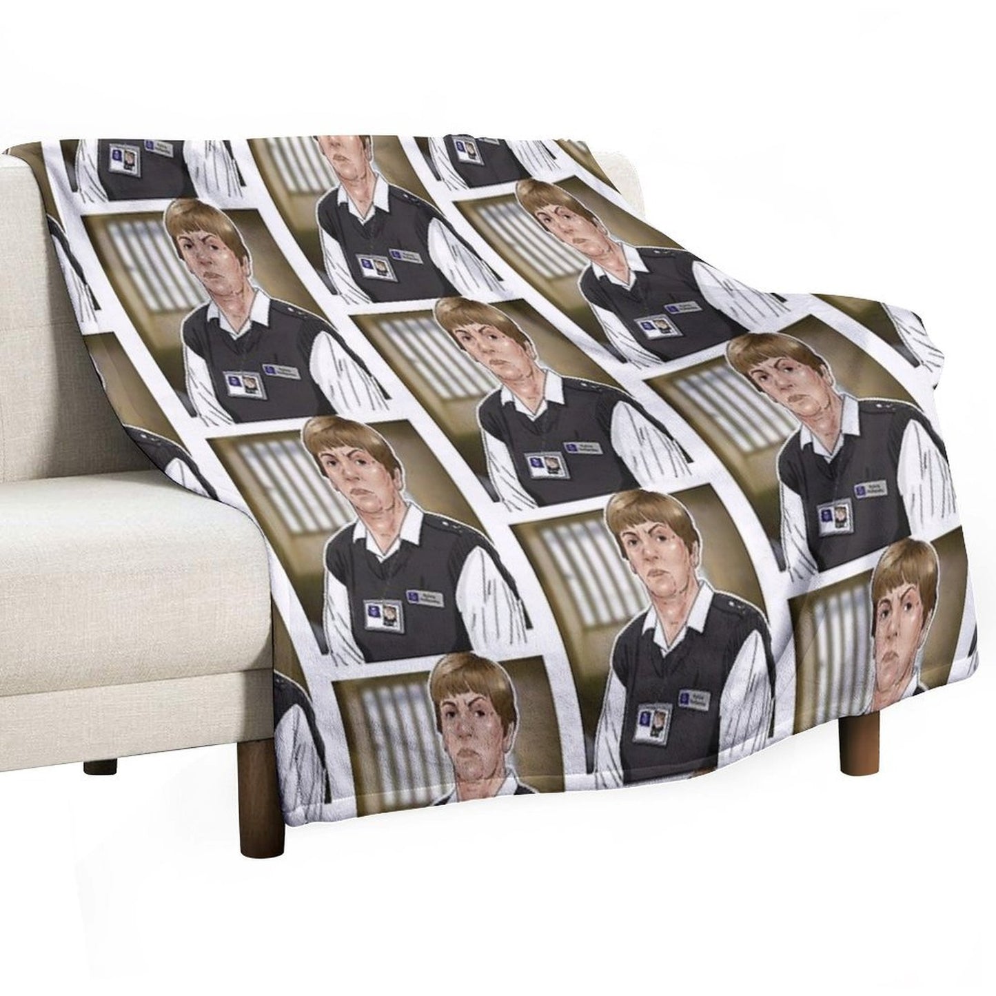 Celebrating The Gay Icons - Sylvia Hollamby Aka Bodybag from Bad Girls Wrinkle-free Throw Blanket