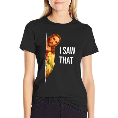 Funny Jesus Meme Quote - Men's & Women's Classic Fit Crew Neck, Black  Stretchy T-Shirt