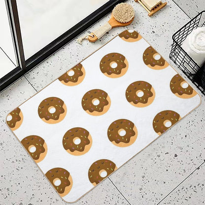 Sleepy Chocolate Donut  Pet-Safe Bath Mat