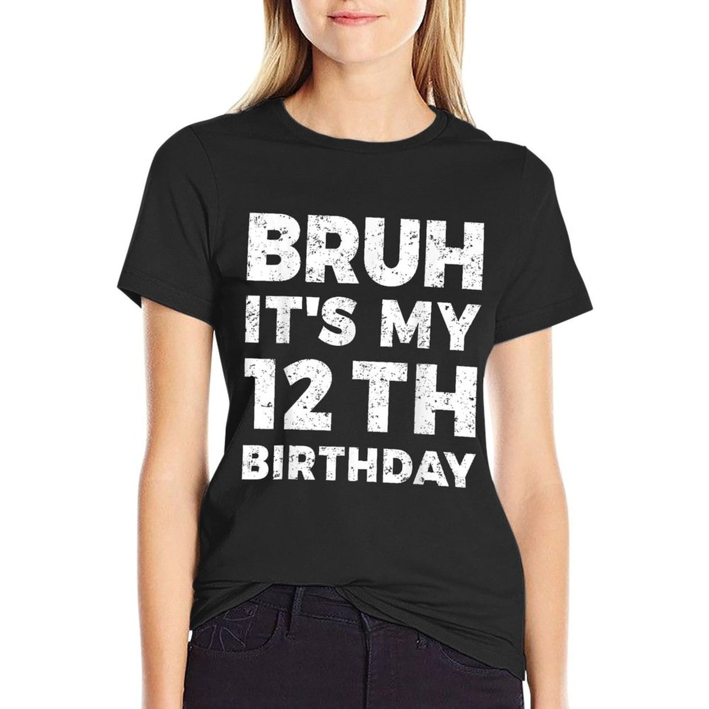 Bruh It's My 12th Birthday 12 Year Old Birthday  Vintage-inspired T-Shirt