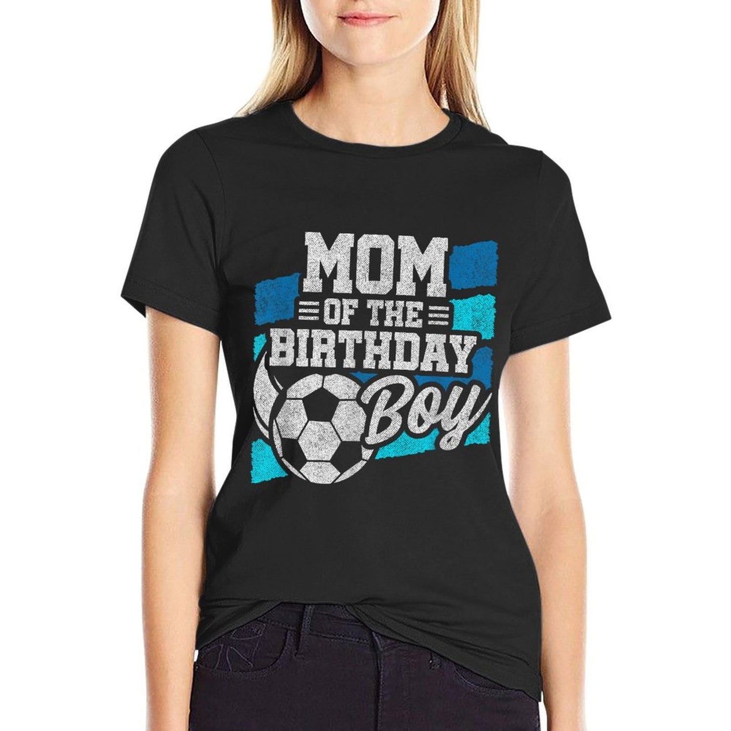 Soccer Birthday - Birthday Mom - Boys Soccer Birthday  Cotton T-Shirt