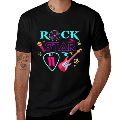 Rock Star 11th Birthday Party 11 Years Old Birthday Music  Affordable Price T-Shirt
