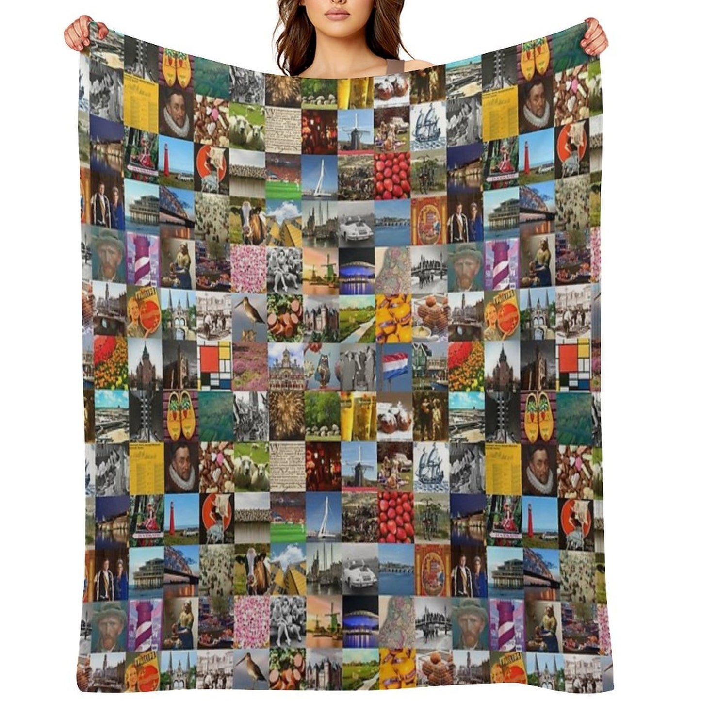 Typical Netherlands Collage of History And Holland Versatility Throw Blanket