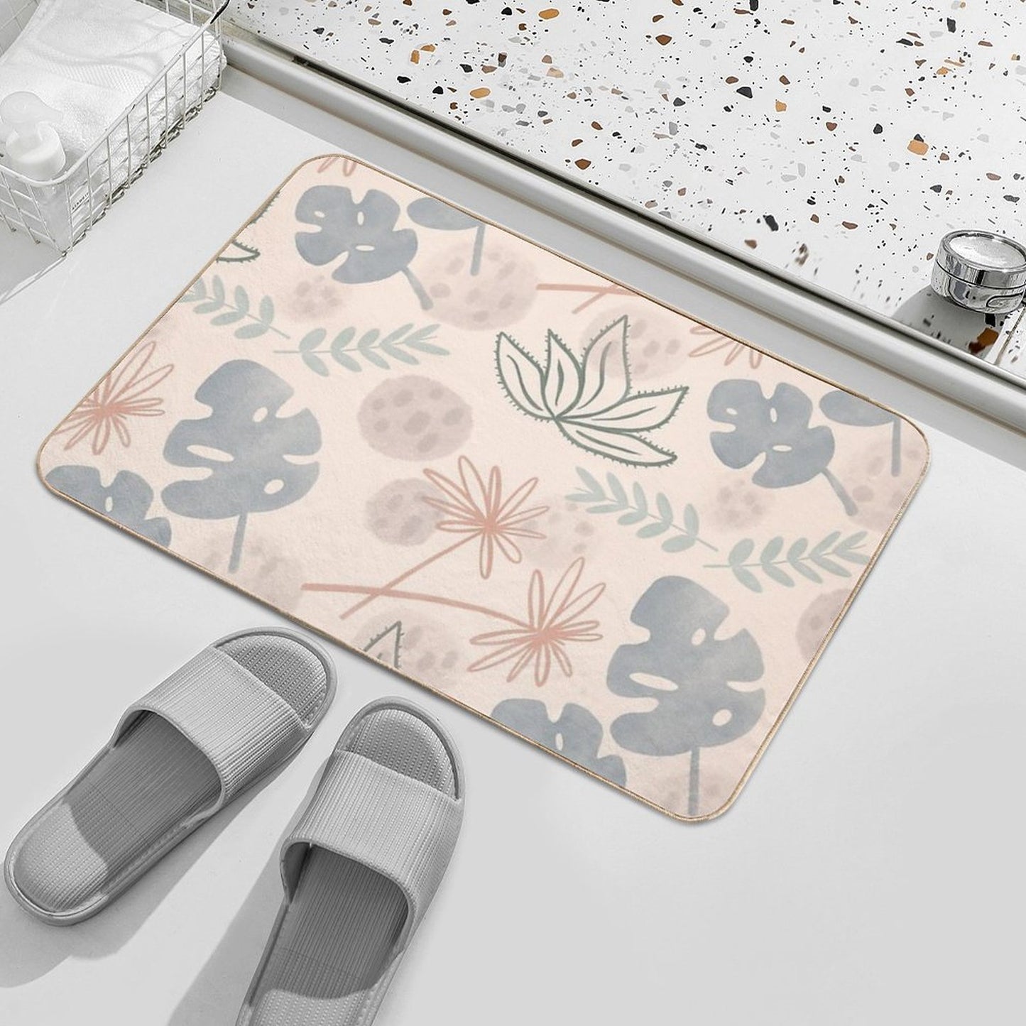 Monstera Pattern 2  Easy To Clean Bath Mat