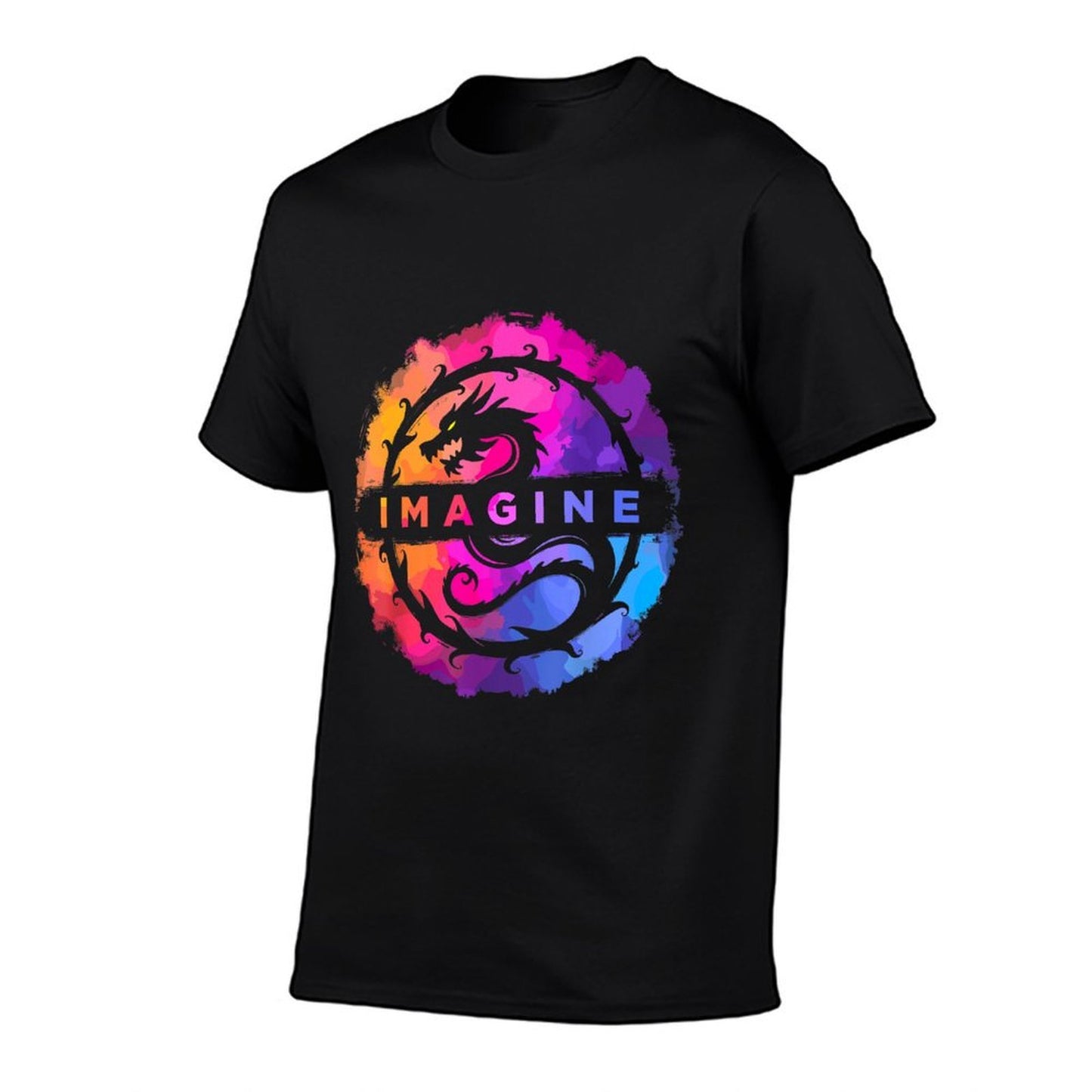 Imagine Colorful Fantasy Retro Dragon  Odor-resistant T-Shirt