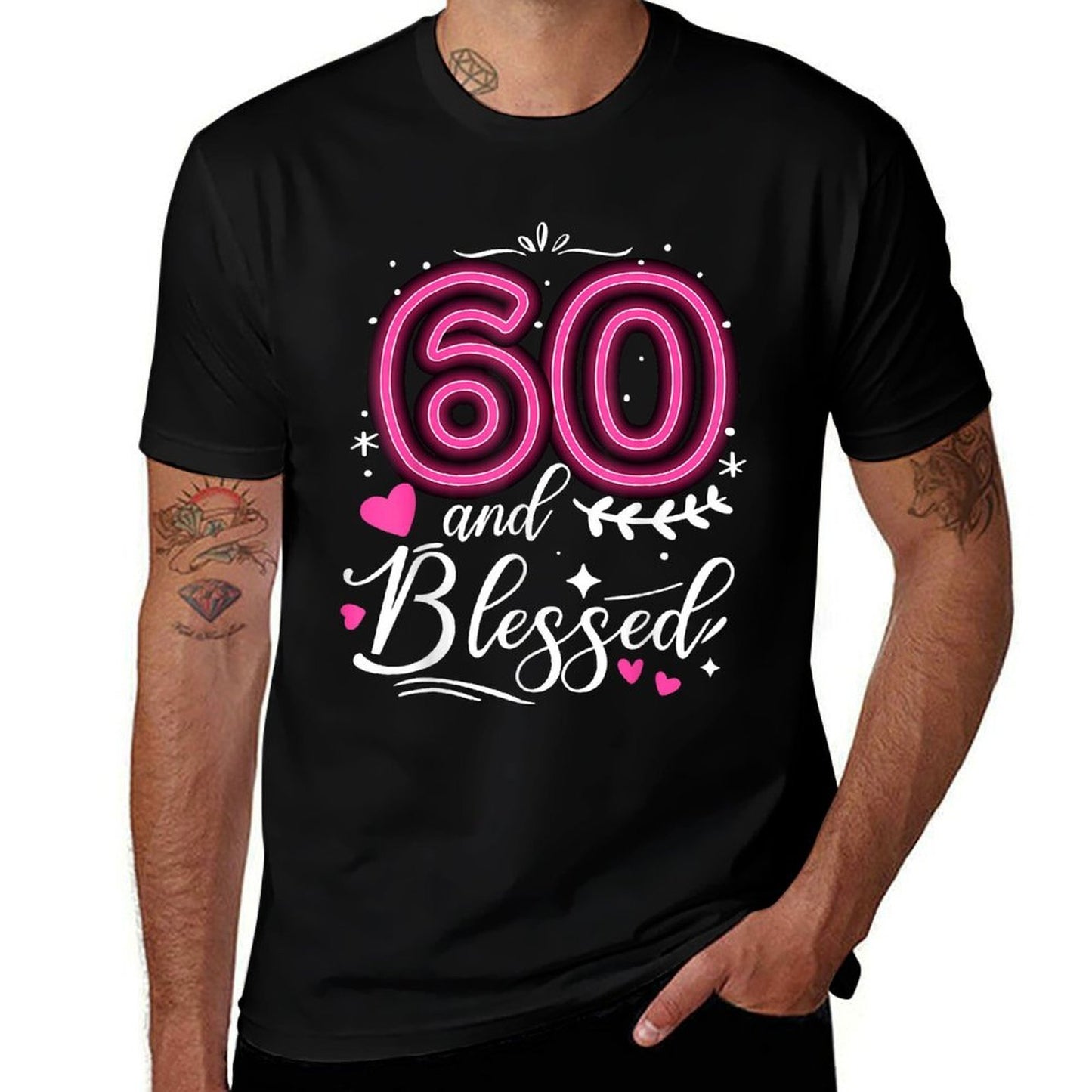 60 And Blessed 60th Funny Birthday Party Family Fabulous  Affordable Price T-Shirt