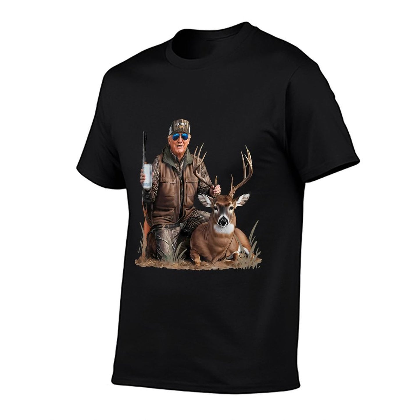 Trump Deer Hunting Donald Trump Old School Camouflage  Easy-care T-Shirt
