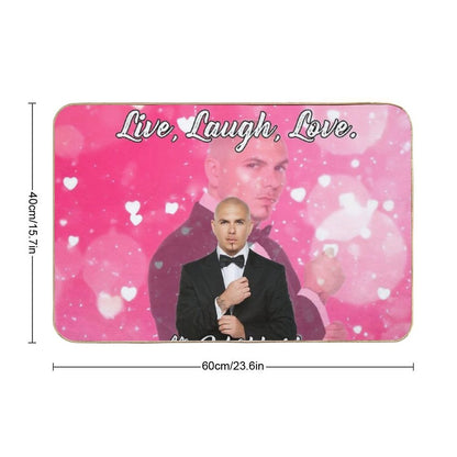 Mr Worldwide Says to Live Laugh Love Pink  Multi-Purpose Bath Mat