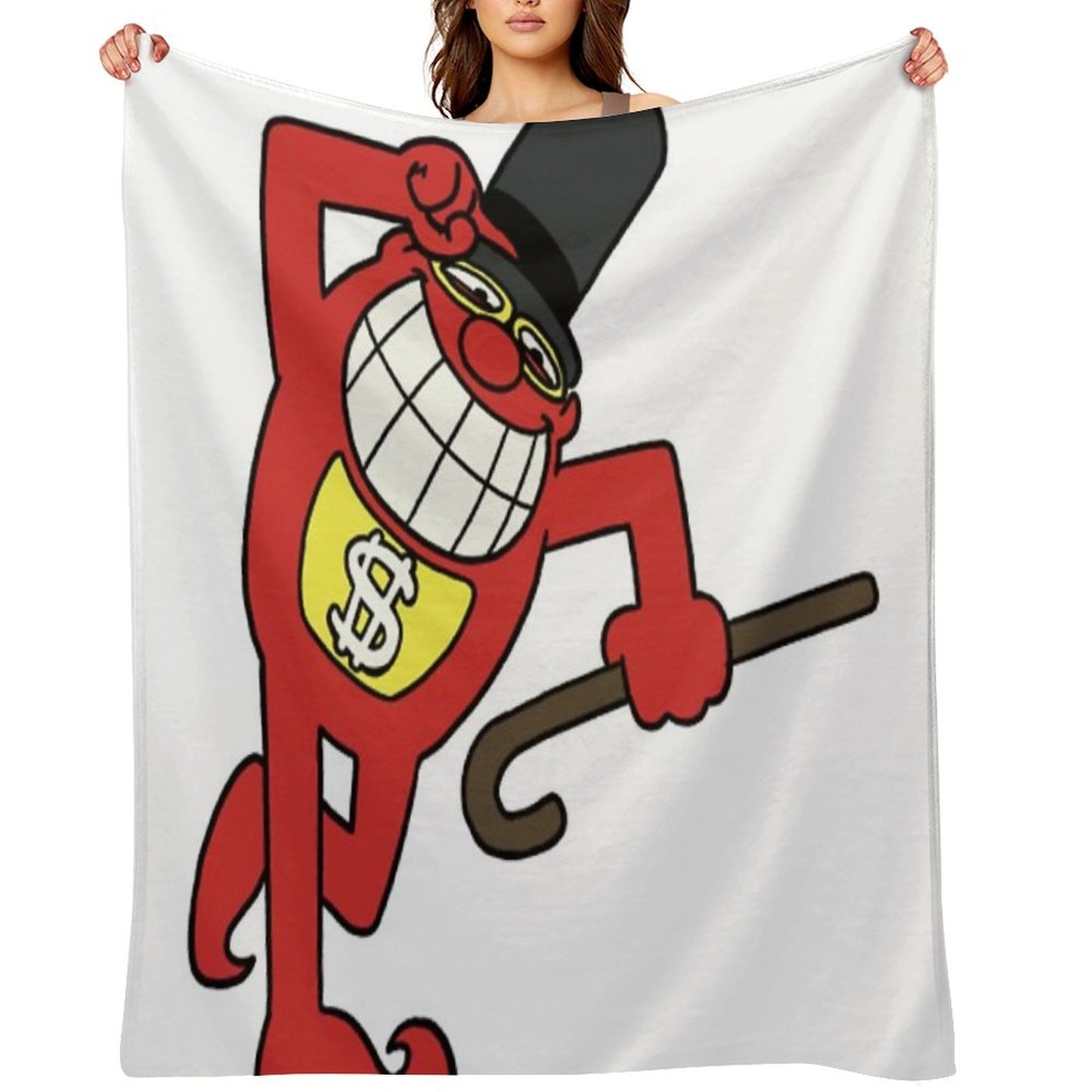 Whammy with Hat And Cane Plush Throw Blanket