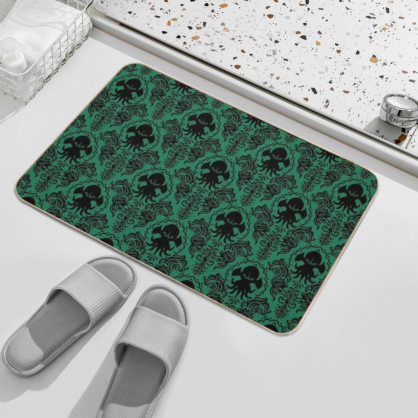 Old One Damask  Easy Maintenance Bath Mat