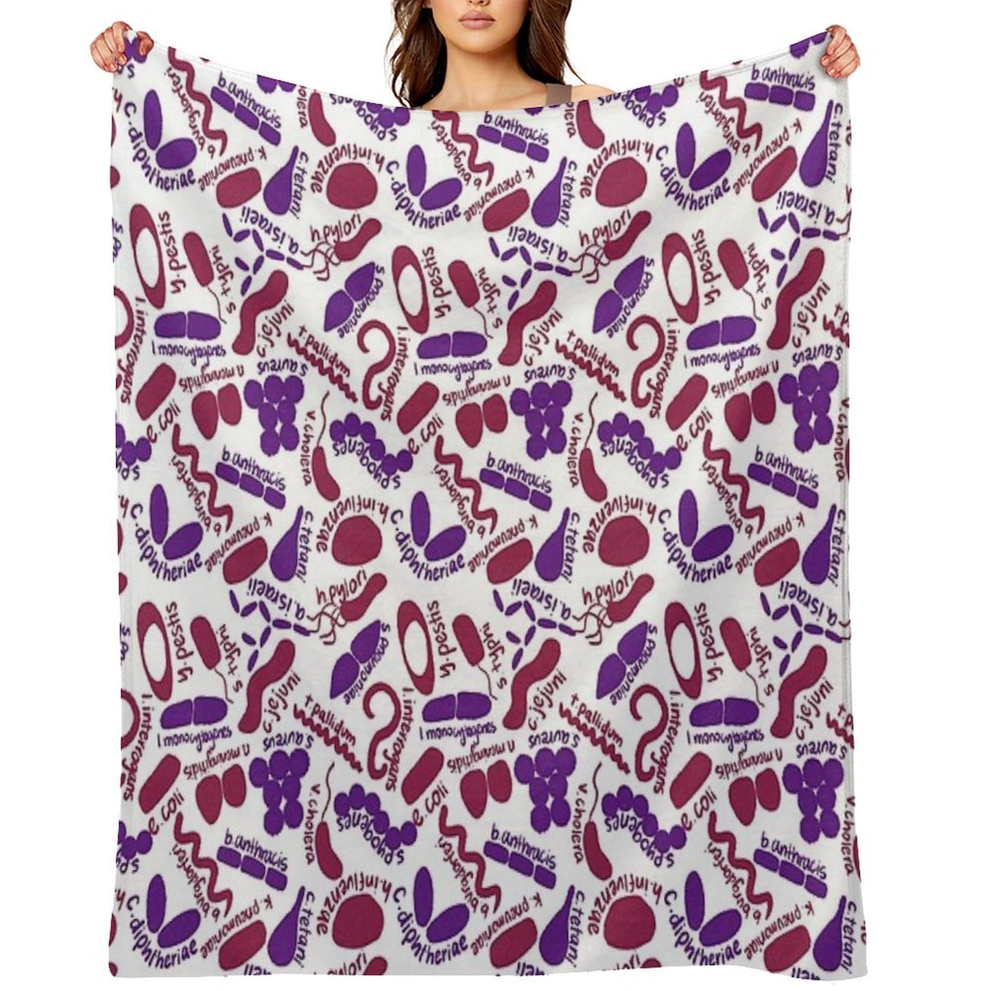 Gram Stain - Labeled Eco-conscious Throw Blanket