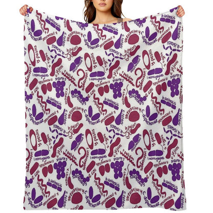 Gram Stain - Labeled Eco-conscious Throw Blanket