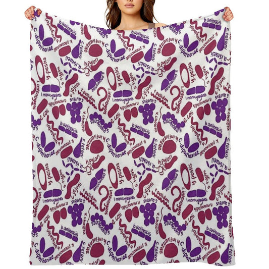 Gram Stain - Labeled Eco-conscious Throw Blanket