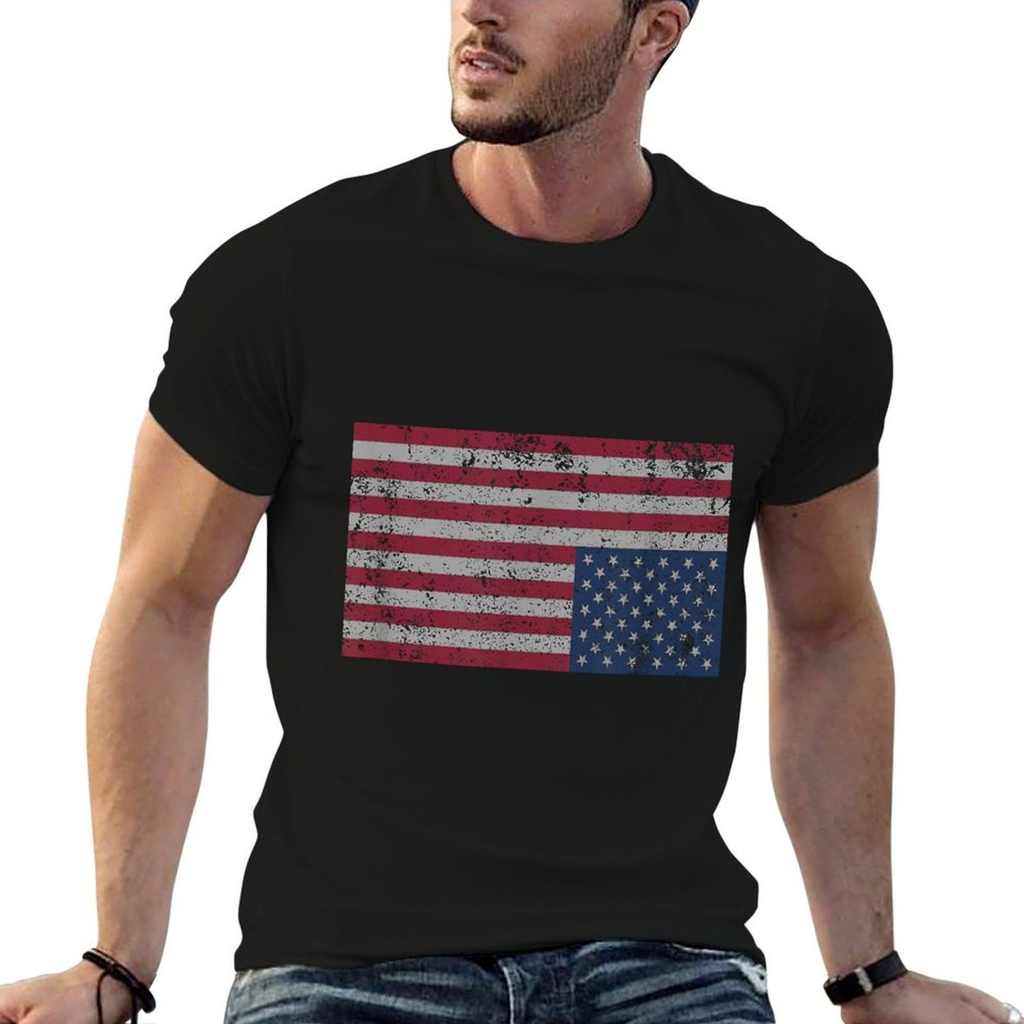 American Distress Upside Down United States USA T  Versatile T-Shirt