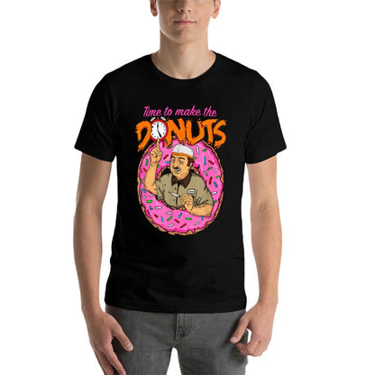 Time To Make The Donuts - Funny Vintage Retro 80's Humor Tee  Tagless Design T-Shirt
