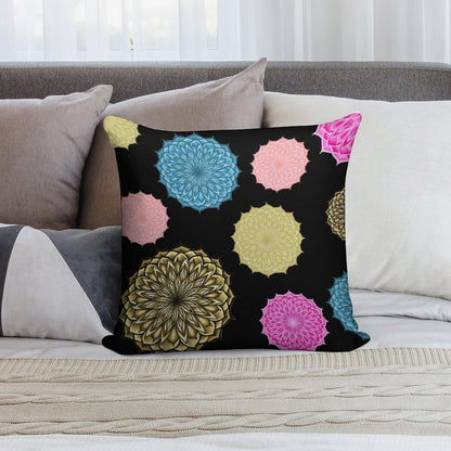 Mandala Flower Multi 01-01-1900 Soft Fade-Resistant Throw Pillow