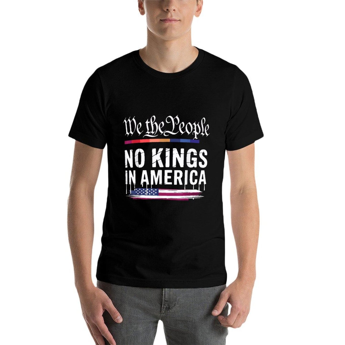 No Kings In America We The People Political Men Women  Vintage-inspired T-Shirt