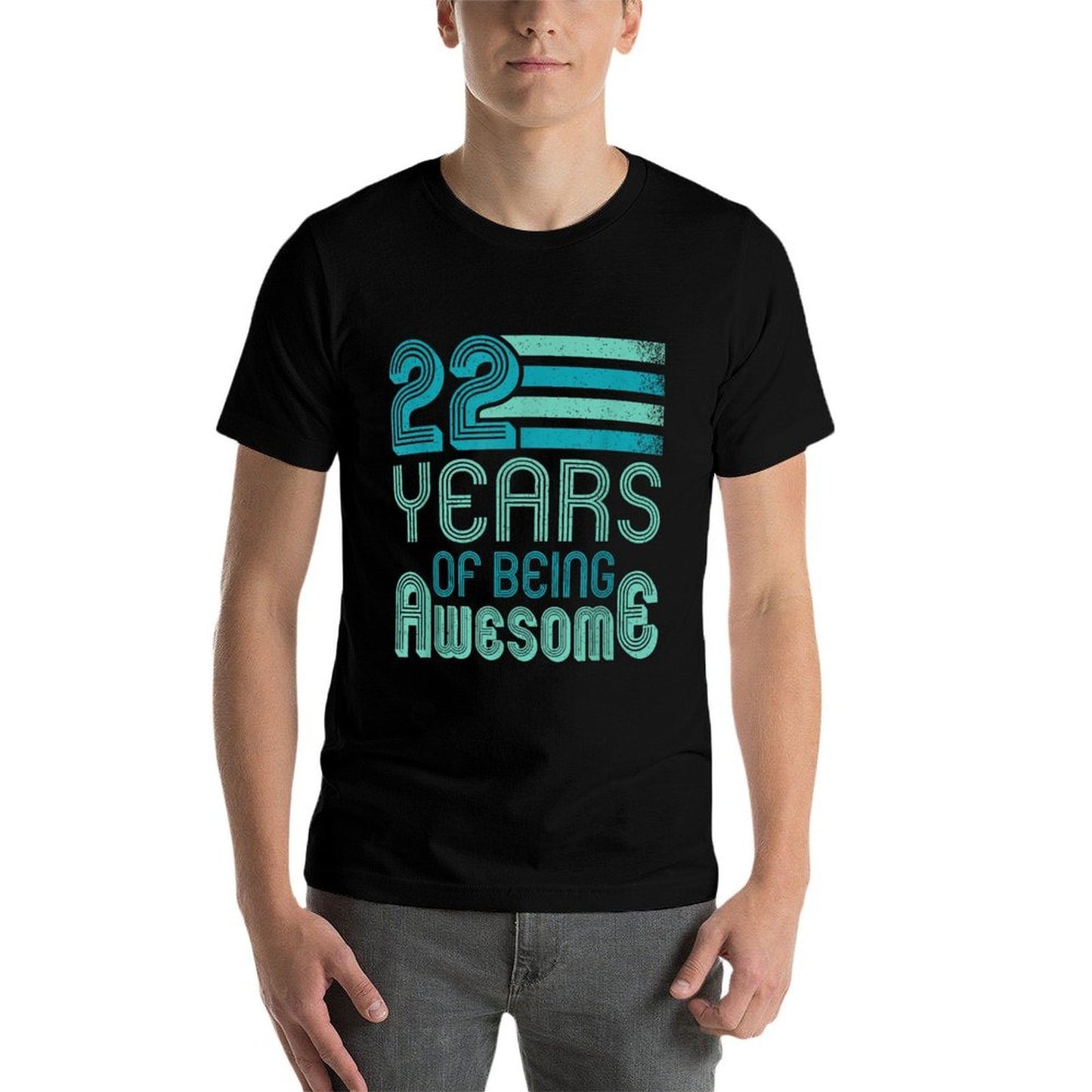 22 Years Of Being Awesome 22 Years Old 22nd Birthday Vintage  Eco-friendly Material T-Shirt