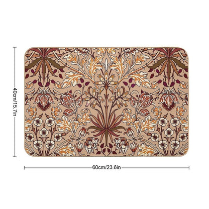 William Morris Hyacinth, Brown And Beige  Stain-Proof Bath Mat