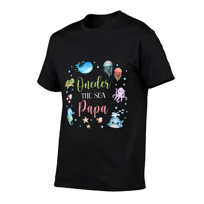 Papa Under Sea Birthday Party Ocean Sea Animals Themed  Moisture-wicking T-Shirt