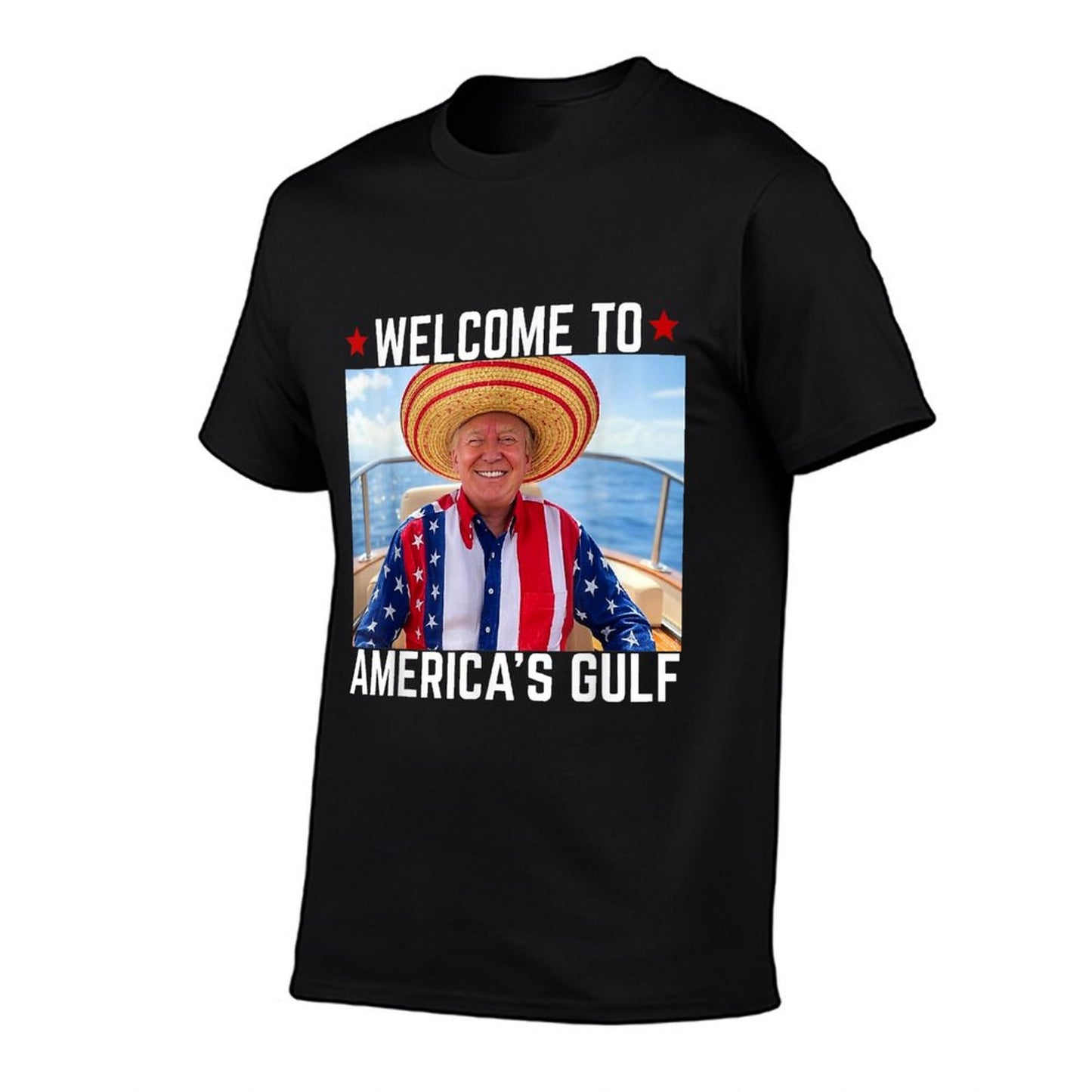 Trump America&#39;s Gulf Mexico President Trump Sombrero Stretchy T-Shirt