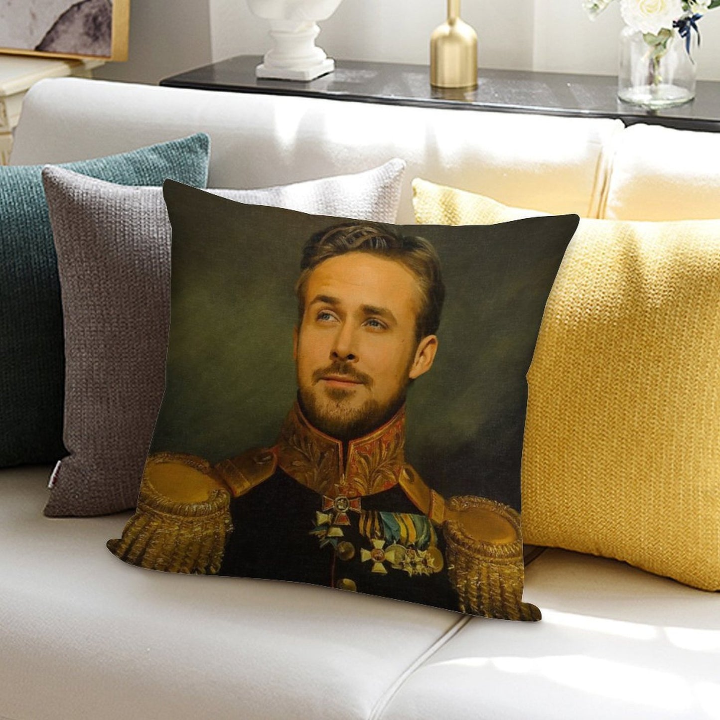 Ryan Gosling Soft Fade-Resistant Throw Pillow
