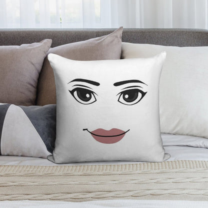 The Woman Face Soft Durable Construction Throw Pillow