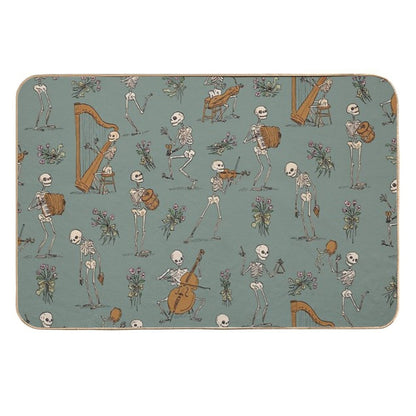 Skeleton Orchestra  Rapid-Drying Bath Mat