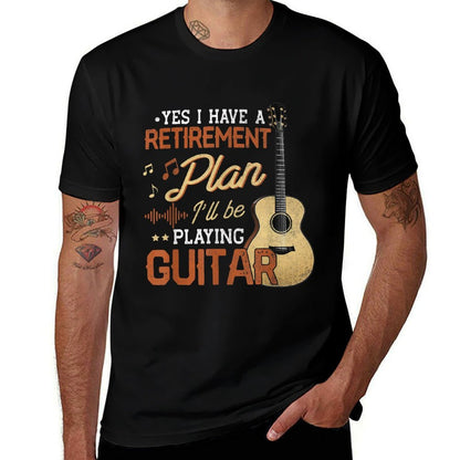 Retirement Gift Retirement Plan I'll Be Playing Guitar  Eco-friendly Material T-Shirt
