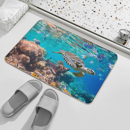 Turtle - Under The Water  Dirt-Trapping Bath Mat