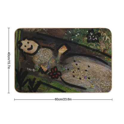Derpaintings - Ophelia  Fade-Resistant Bath Mat