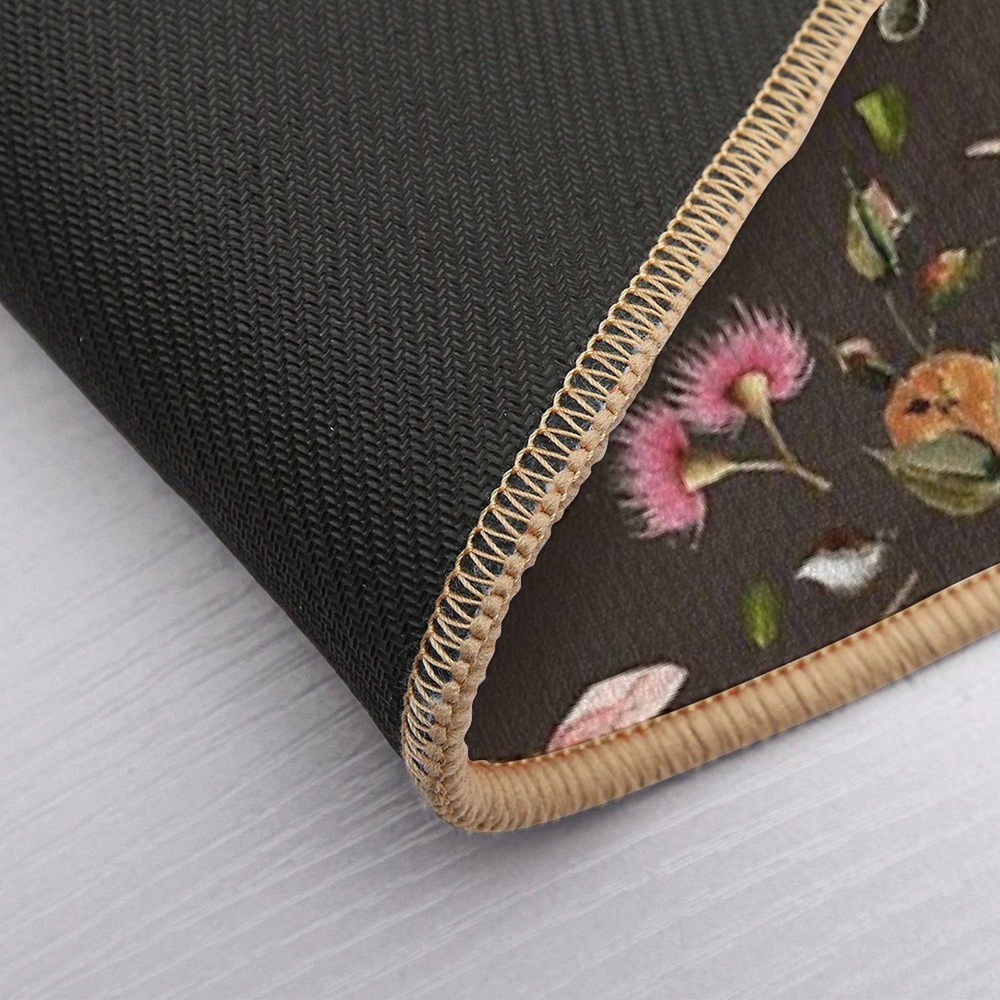 Vintage Floral Geometric Pattern  Anti-Trip Bath Mat