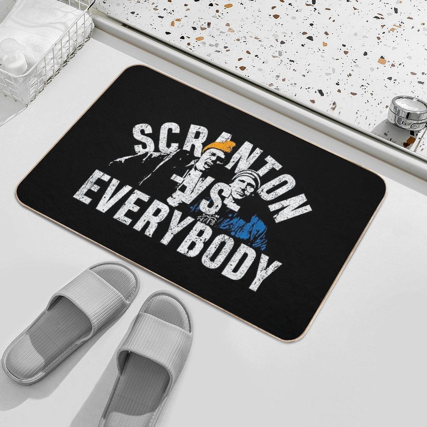 Scranton VS Everybody  Repositionable Bath Mat