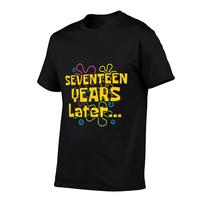 17 Years Later 17 Years Old 17th Birthday Party Funny Meme  Rolled Sleeves T-Shirt