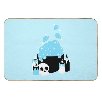 Cauldron Bubbles Blue  Long-Lasting Bath Mat