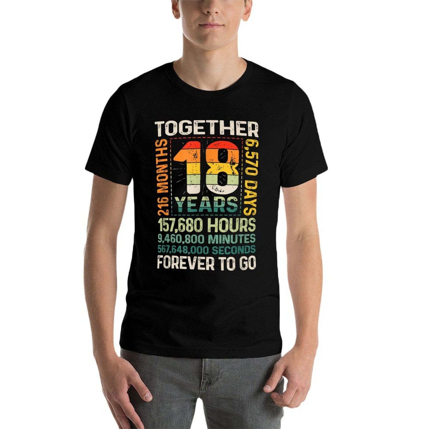 Together 18 Years Forever To Go - 18th Wedding Anniversary  Cotton T-Shirt