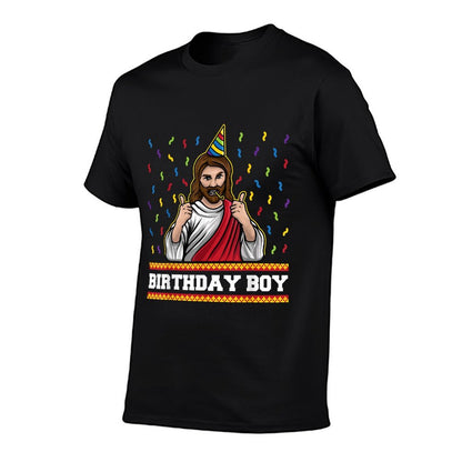 X-Mas Funny Jesus Bday Gifts For Kids  Adults Jesus Birthday Boy Funny Christmas Party Cute Jesus Graphic Black  Oversized Silhouette T-Shirt