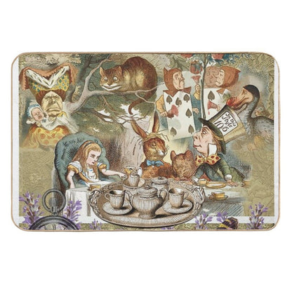 Alice in Wonderland Tea Party  Non-Slip Bath Mat
