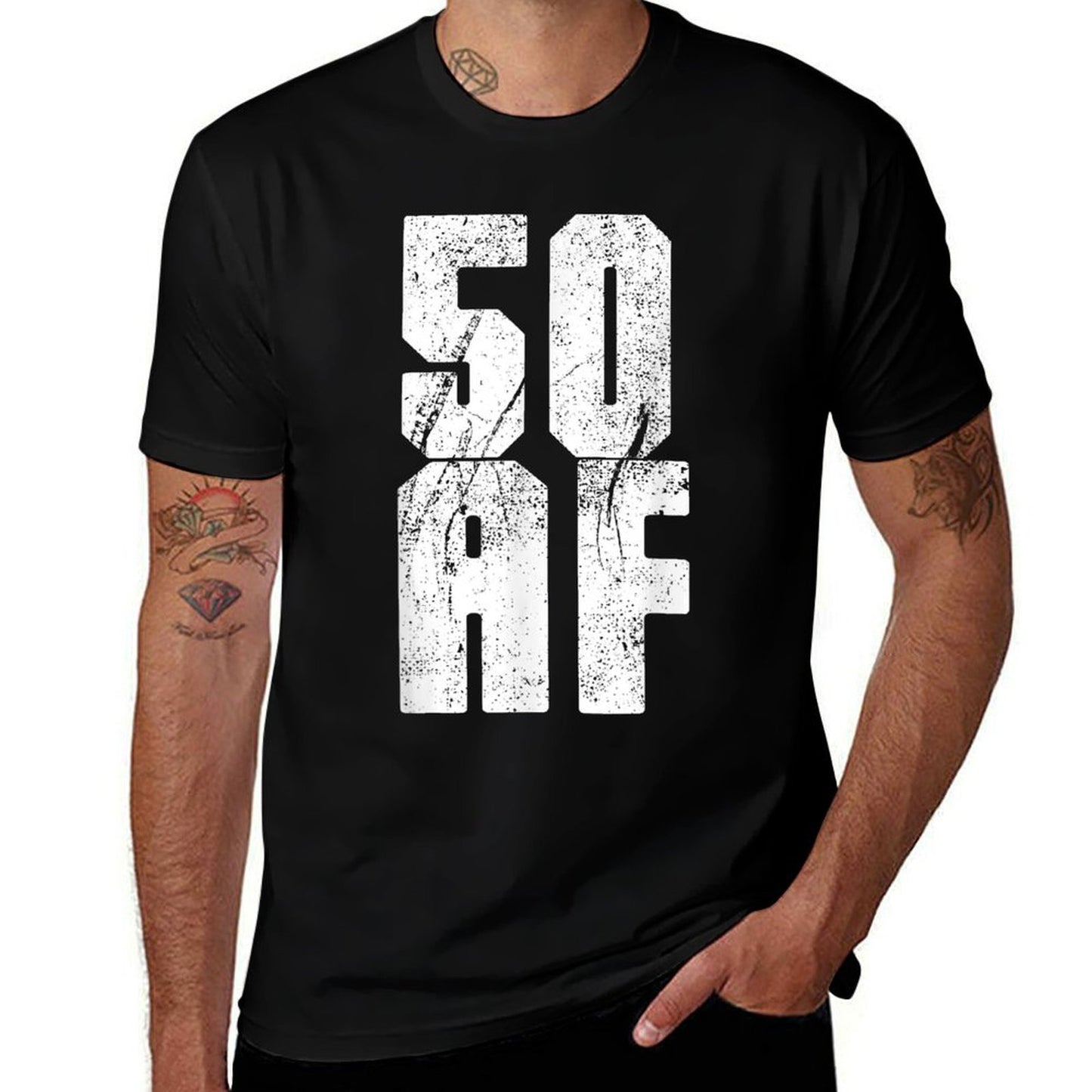 Funny Awesome 50th Birthday Tshirt 50 Years Old Af Design  Graphic-printed T-Shirt