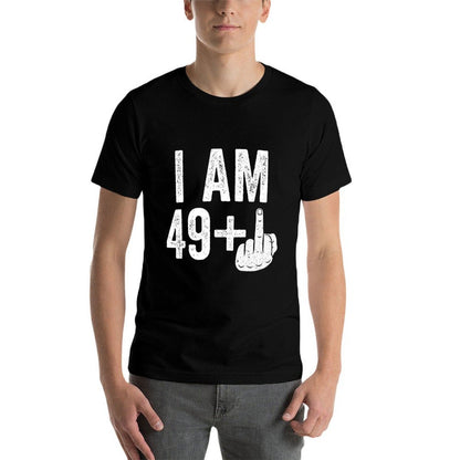 I Am 49 Plus Middle Finger Men Women 50th Birthday  Summer-ready Fabric T-Shirt
