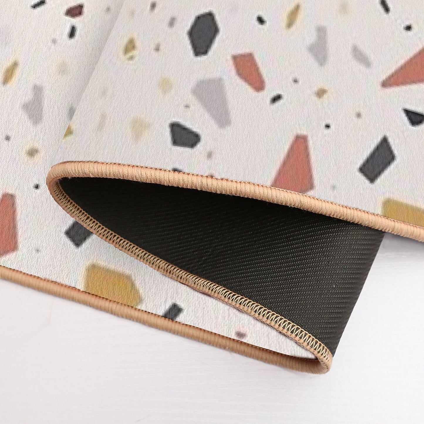 Colorful Aesthetic Terrazzo Design  Slip-Resistant Bath Mat