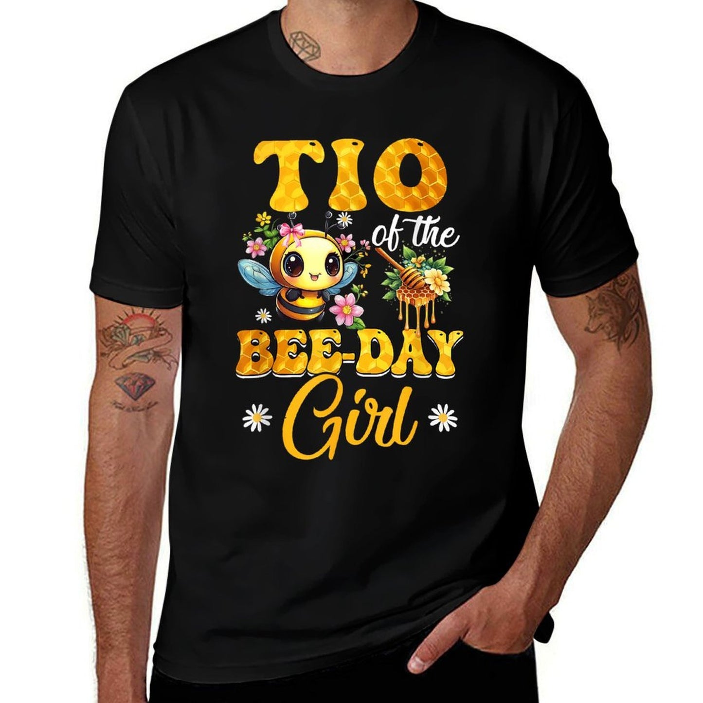 Tio Of The Birthday Girl Bee Family Birthday Party  Moisture-wicking T-Shirt