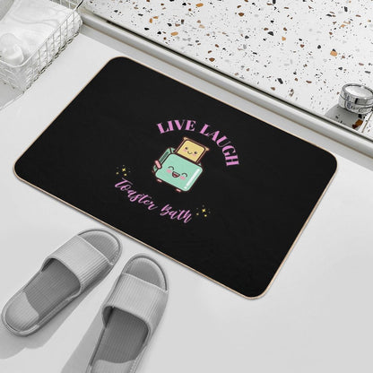 Live Laugh Toaster Bath  Pet-Safe Bath Mat