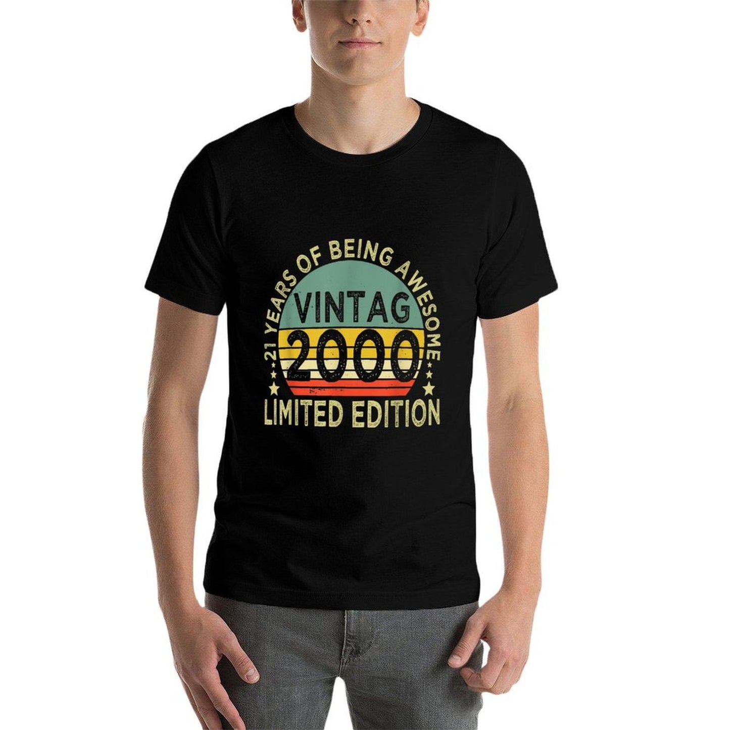 21 Year Old Vintage 2000 Limited Edition 21st Birthday  Slim-fit Cut T-Shirt