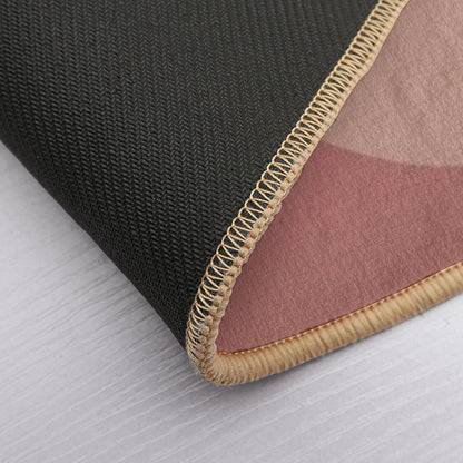 Modern Pink Wave Abstract, Minimalist Art, Simple Pattern Durable Bath Mat