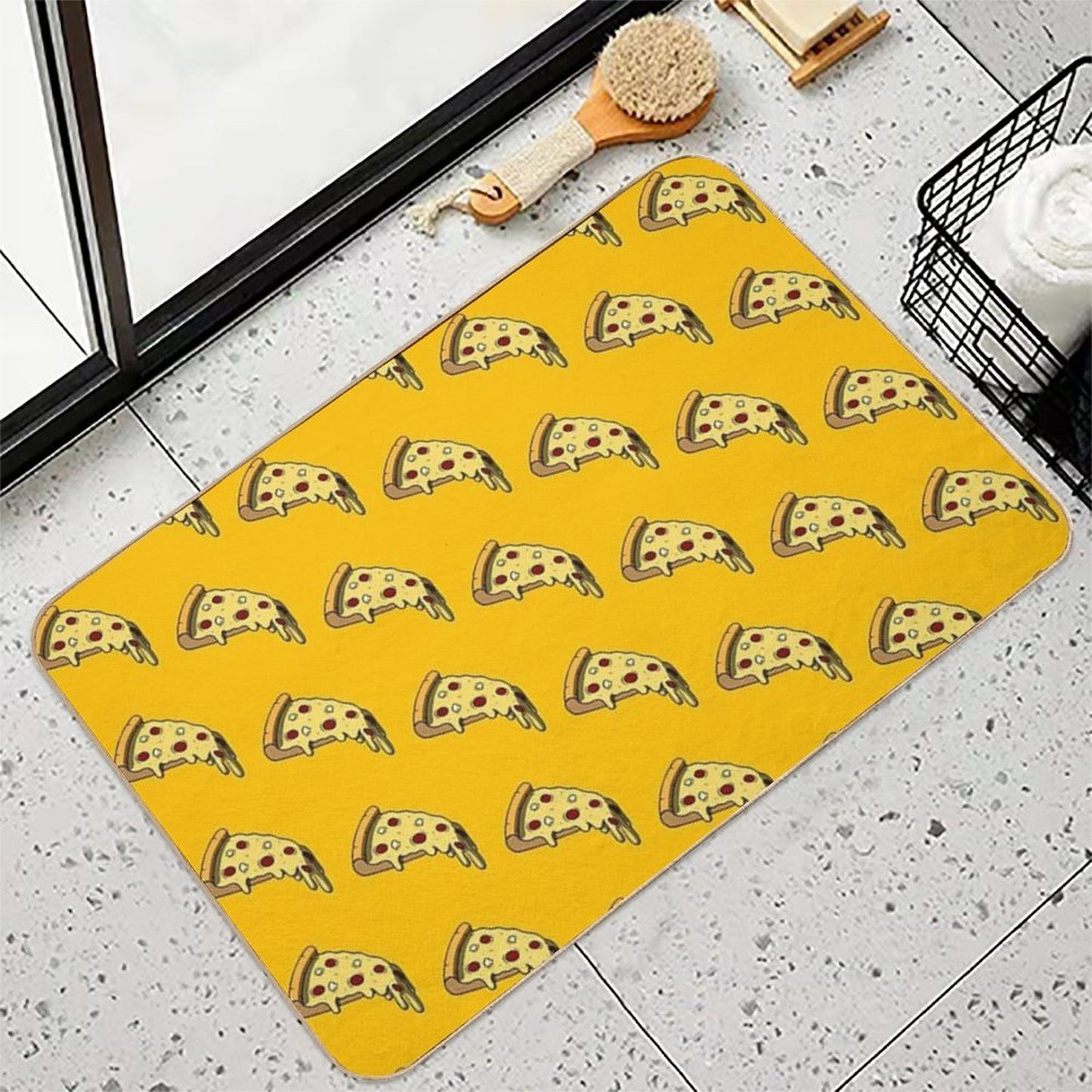 Slice of Pizza  Repositionable Bath Mat