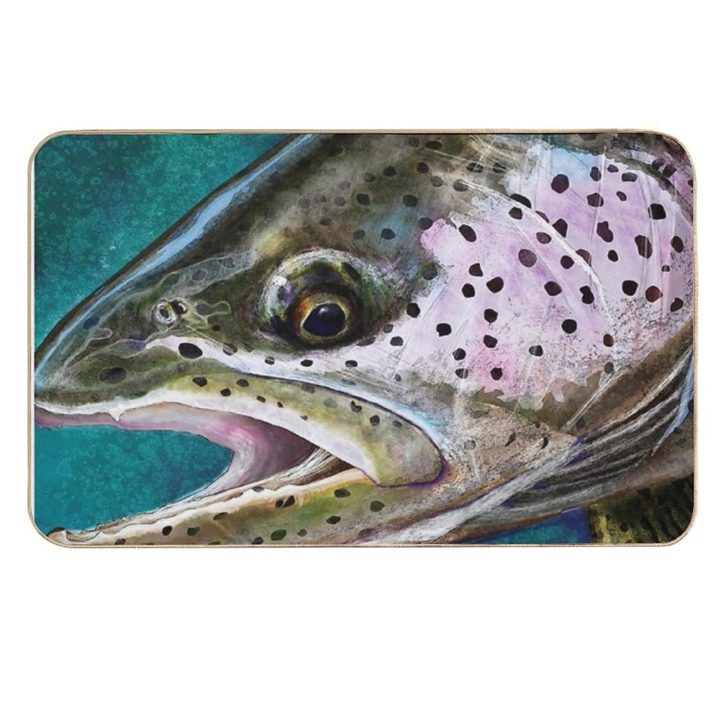 The Steelhead Trout  Easy Maintenance Bath Mat