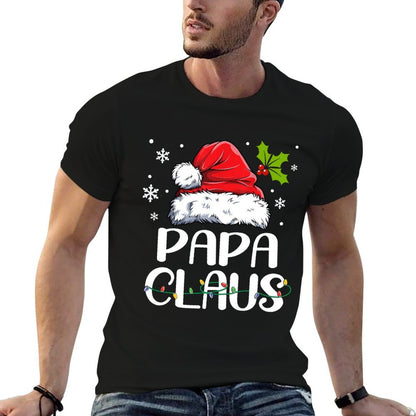 Papa Claus Santa Funny Christmas Pajama Matching Family  Lightweight T-Shirt