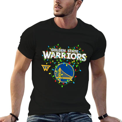 NBA Golden State Warriors Christmas Tangled Lights  Relaxed-fit T-Shirt